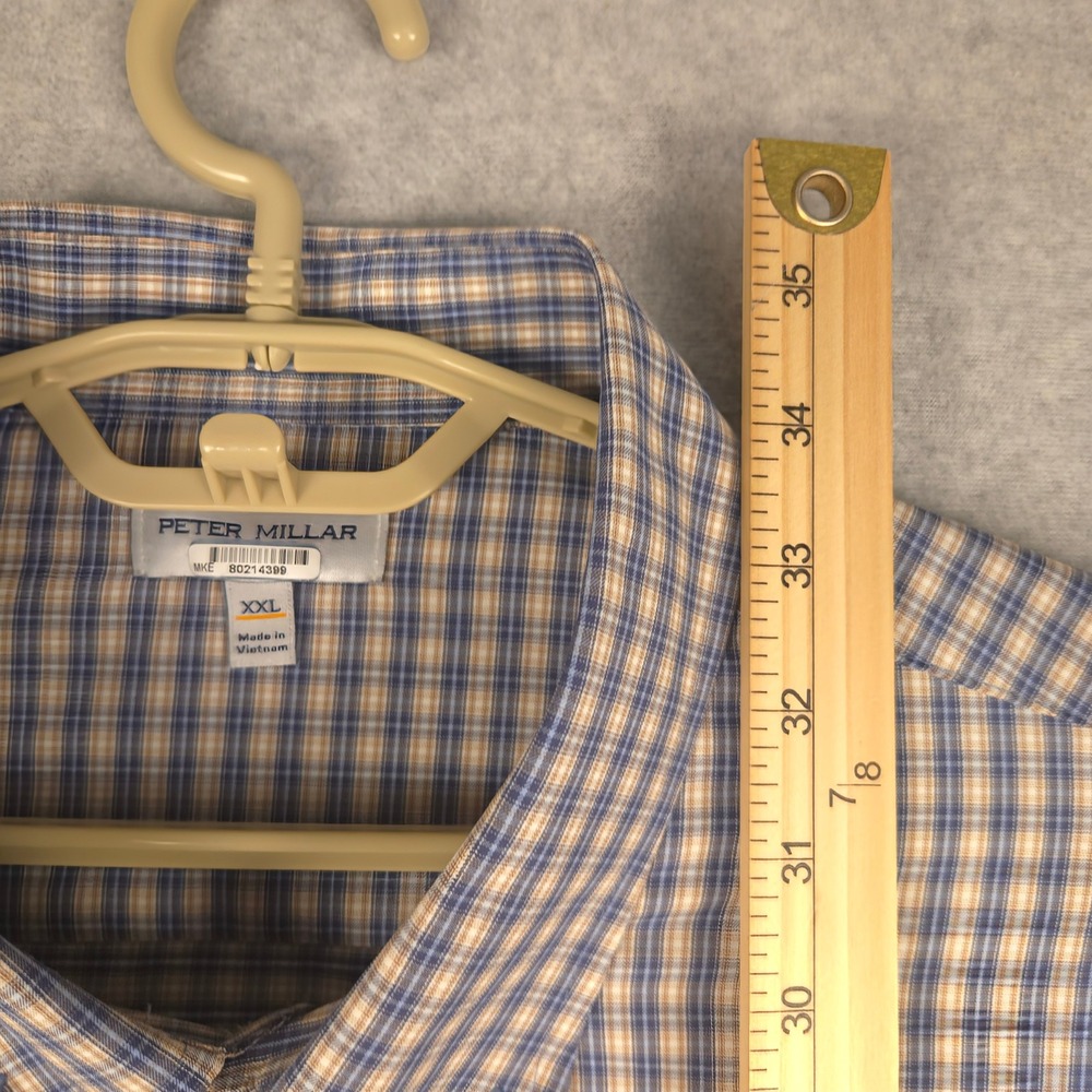 Peter Millar XXL Prairie Performance Twill Button Down Shirt Plaid‎ Mens XXL - Picture 7 of 7
